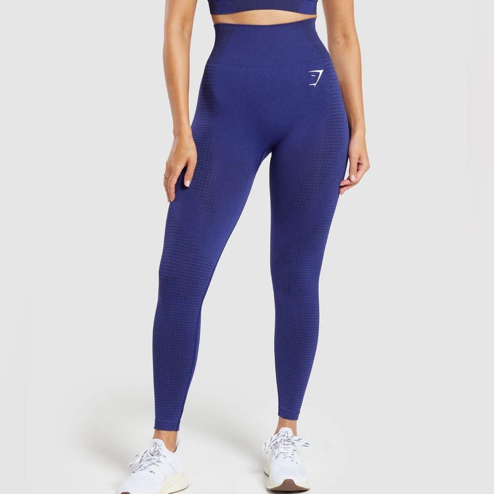 GYMSHARK VITAL SEAMLESS 2.0 LEGGINGS COBALT PURPLE MARL